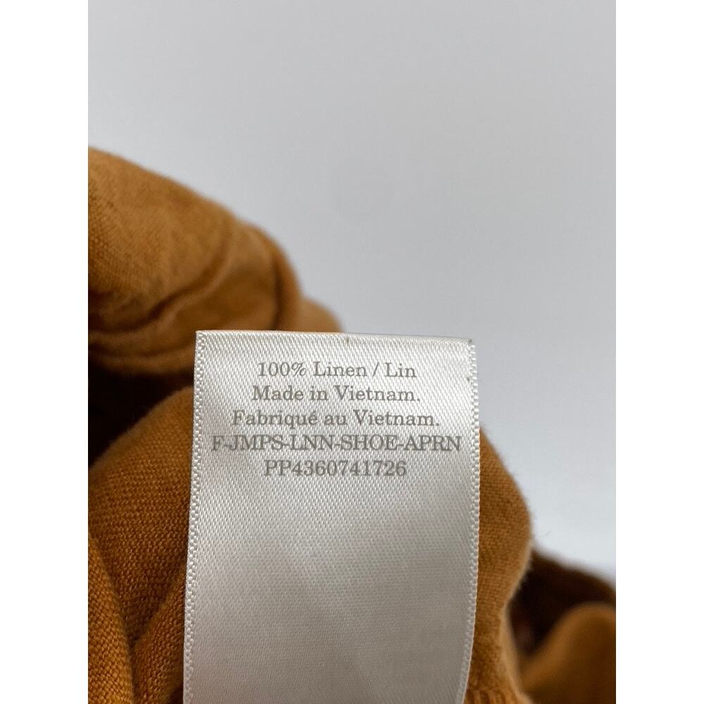 EVERLANE Women's Brown Linen Shoestring Apron Open-Back Jumpsuit SZ S - Picture 11 of 12